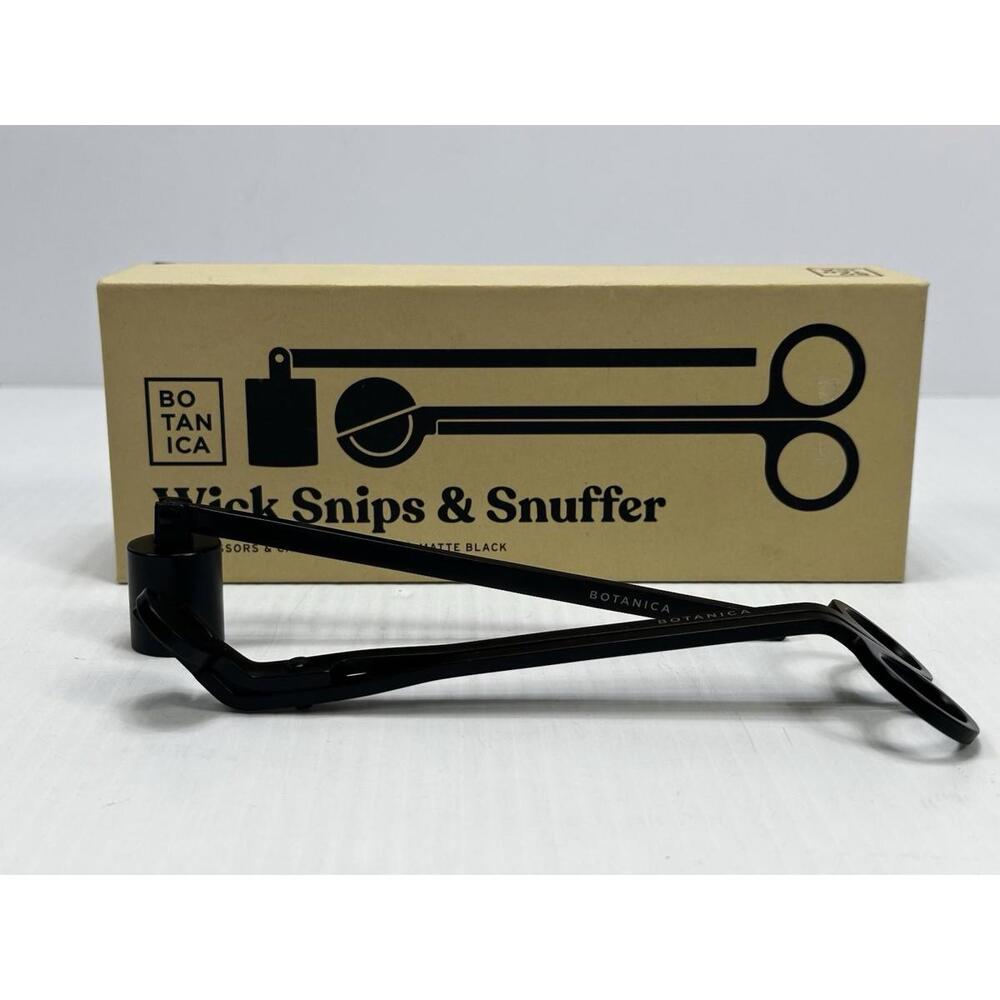 Botanica Wick Trimmer‎ & Snuffer Set Matte Black Wick Scissors & Candle Sniffer